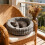 Plush Round Pet Bed for Cats and Small Dogs 6