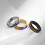 Stainless Steel Rainbow Anxiety Relief Ring Silver Size 6 5