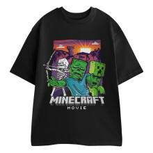 (3XL, Black) Minecraft Mens Zombie Short-Sleeved T-Shirt