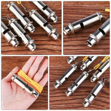 Multi-Use Whistle Stainless Steel Silver 3pcs
