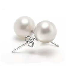 South Sea Shell Pearl Earrings Silver Stud 6 Colors 10mm