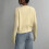 Women's Solid Knit Cardigan Long Sleeve Button Front Yellow 5