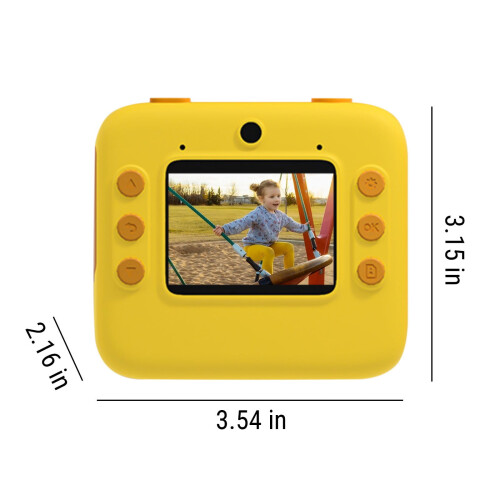 CheAAlet Instant Print Camera for Kids Yellow 12MP 2