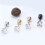 Women's Earrings Delicate Studs Rose Gold 5mm Zircon 6