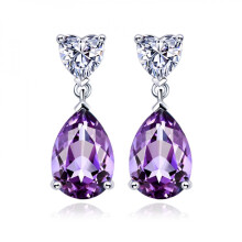 Sterling Silver Blue Topaz Drop Earrings 1 Pair