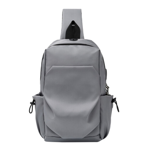 Grey Water-Resistant Chest Bag 1 Piece