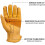 Men's Leather Work Gloves Adjustable Wrist Palm Patch 5