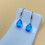 Sterling Silver Blue Topaz Drop Earrings 1 Pair 6