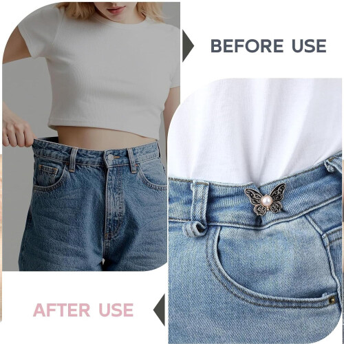 Butterfly Waist Clips Reusable Pant Cinchers 4 PCS 2