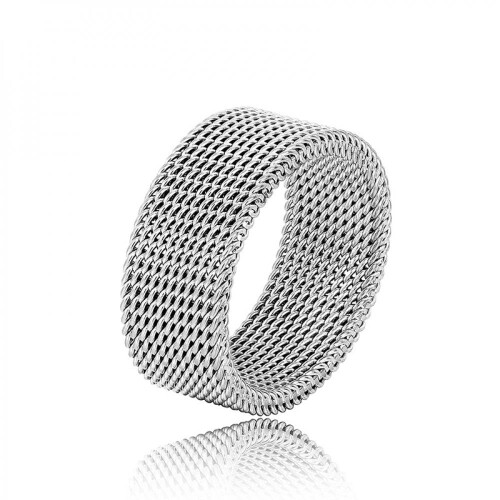 Men's Titanium Wedding Band Woven Minimalist Ring 1 Pack 1