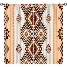 Aztec Curtains Beige Tribal Geometric Thermal 2 Panels 55in