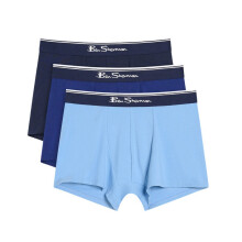 (S, Blue) Ben Sherman Mens Mod Signature Stripes Boxer Shorts (Pack of 3)