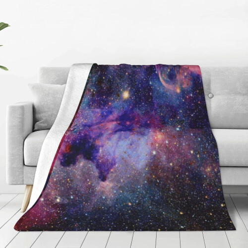 Galaxy Throw Blanket Purple Nebula 80x60 in 1