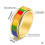 Stainless Steel Rotatable Anxiety Relief Rainbow Ring Gold 2