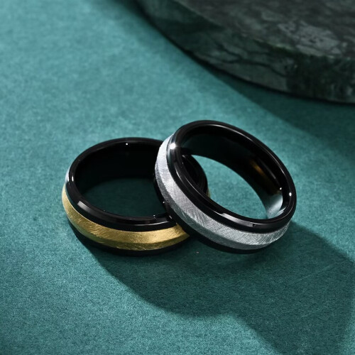 Men's and Women's Matte Silver Wedding Ring 8mm Size 8 2