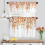 Orange Floral Kitchen Curtains and Valances Set 36 Inches 2