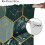 Marble Curtains Hexagon Gold Green Texture Rod Pocket 7