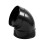 Aluminium Alloy Downspout Elbow 90/65 Black 1
