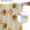 Honey Bee Curtains with Bee Flower Pattern Rod Pocket 7