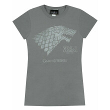 (L, Charcoal) Game Of Thrones Womens/Ladies Stark Winter Is Coming T-Shirt