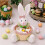 4X Easter Candy Dish, Bunny Easter Basket, Easter Candy Storage Basket, Gift Box for Table Decor Easter Gift,A 1