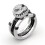 Punk Skull Ring 925 Silver Cubic Zirconia Size 6-10 4