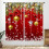 Christmas Curtains 2 Panel Red Gold Ball Snowflake 84x63 1