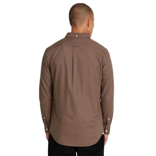 Farah (S, Grey) Farah Mens Slim Long-Sleeved Button-Down Shirt 1