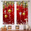 Christmas Curtains 2 Panel Red Gold Ball Snowflake 84x63 5