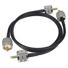 Pack of 2 CB Radio Antenna Cable 50Cm PL259 UHF Male to Male RG58 Coaxial Patch Lead compatible with Amateur Ha