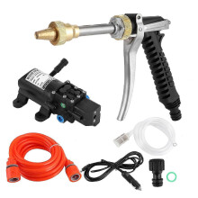 12V Portable 130PSI High Pressure Washer Water Pump Hose Kit 80W Car Powerful Wash Cleaner