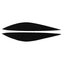 Front Headlight Eyebrow Glossy Black Trim Soft Plastic Replacement compatible with Mercedes‑Benz W204 Pre‑Facelift 2008‑2011