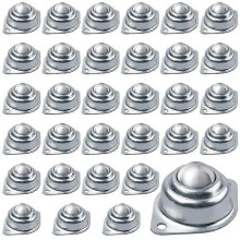 32Pcs Roller Ball Transfer Bearing, 1 Inch Carbon Steel Ball Casters, Mounted Ball Transfer Unit Universal compatible with Conveyor