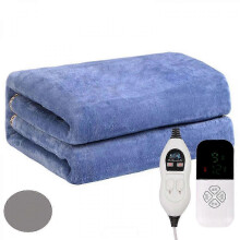 SBMLV-Heated Blanket Electric Throw - Soft Ribbed Fleece Fast Heating Electric Blanket with 9 Heating Levels ( Dark Grey)