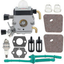 STIHL FS45 HS45 Carburetor Replacement compatible with FS38 FS55 HL45 KM55R String Trimmer & Weed Eater with Fuel Line Kit C1Q-S97 C1Q-S186 [RbestQ]