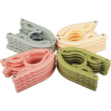 20 Pack Foldable Travel Clothes Hangers, Space-Saving Portable Plastic Hangers compatible with Home & Drying