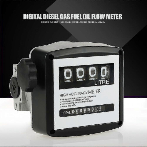 Mechanical Water Flow Meter 25mm/1" Internal Thread 4-Digit Display 5-30GPM/20-120LPM 2
