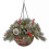 Pre-lit Artificial Christmas Hanging Basket with Frosted Pine Cones 1