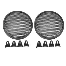 2pcs 8-Inch Black Metal Subwoofer Mesh Grill Covers compatible with Car & RV