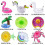 15-Pack Inflatable Flamingo Drink Holders compatible with Pool Party 3