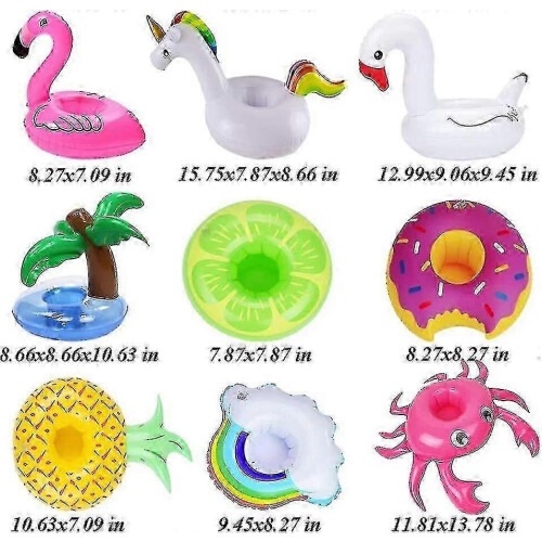 15-Pack Inflatable Flamingo Drink Holders compatible with Pool Party 2