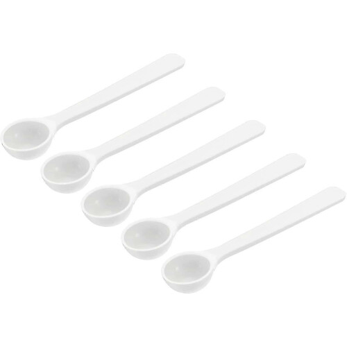 50Pcs 1 Gram Plastic Round Bottom Micro Measuring Spoons