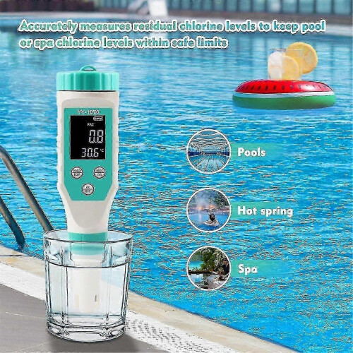 Professional Pool Water Quality Tester 7 Parameters pH Chlorine ORP 2