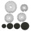 Cooker Burner Replacement Set - 8 Flame Caps compatible with Most European Gas Hobs 1