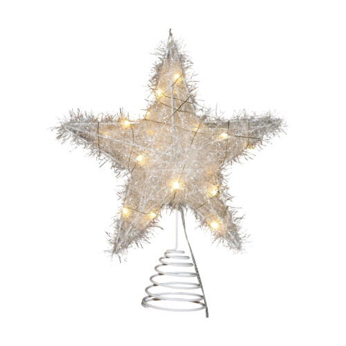 LED Five-Pointed Star Tree Topper Gold Silver 1