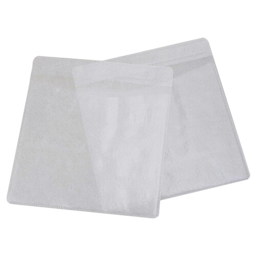 500pcs 14x13cm OPP Plastic CD DVD Sleeves White Double-sided 2