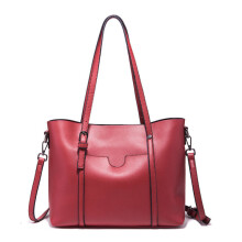Borsa Tote Donna in Pelle Vegan Morbida, Grande Capacità, Tasche Multiple, Tracolla Regolabile, Bordeaux, per Lavoro, Viaggi e Uso Quotidiano