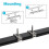 6 Pack LED Aluminium Channel Profile 3.3ft Extrusion Diffuser Strip Lights Cover 5