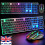 Gaming Keyboard and Mouse Set Rainbow LED Backlit USB For PC Laptop PS4 PS5 Xbox 7