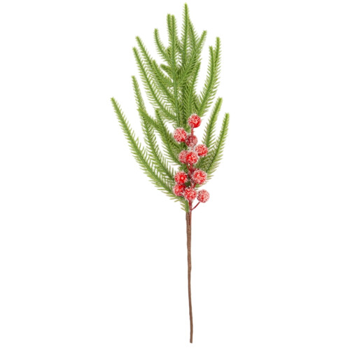 Christmas Pine Cone and Red Berry Picks 15 inch